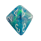 Chessex Mega‑Hedral - Festive Waterlily/white Dice Set (20mm)