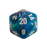 Chessex Mega‑Hedral - Festive Waterlily/white Dice Set (20mm)