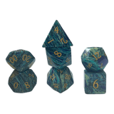 Turquoise Blau Edelsteinwürfel Set