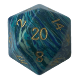 Turquoise Blau Edelsteinwürfel W20
