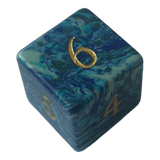 Turquoise Blau Edelsteinwürfel W6