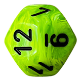 Chessex Vortex Mega‑Hedral Bright Green/black W12