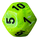 Chessex Vortex Mega‑Hedral Bright Green/black W12