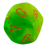 W10 Chessex Gemini Plasma Green/Teal/Orange