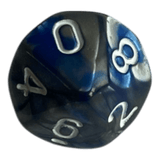 W10 Perlmuttwürfel in Blau & Grau