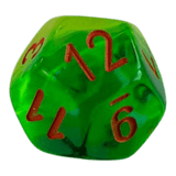 W12 Chessex Gemini Plasma Green/Teal/Orange