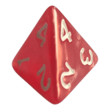 W4 Perlmutt Würfel in Rot