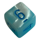W6 Chessex Gemini Pearl Turquoise White/Blue