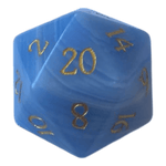 Waerfel Stube Agate Edelsteinwürfel Blau W20