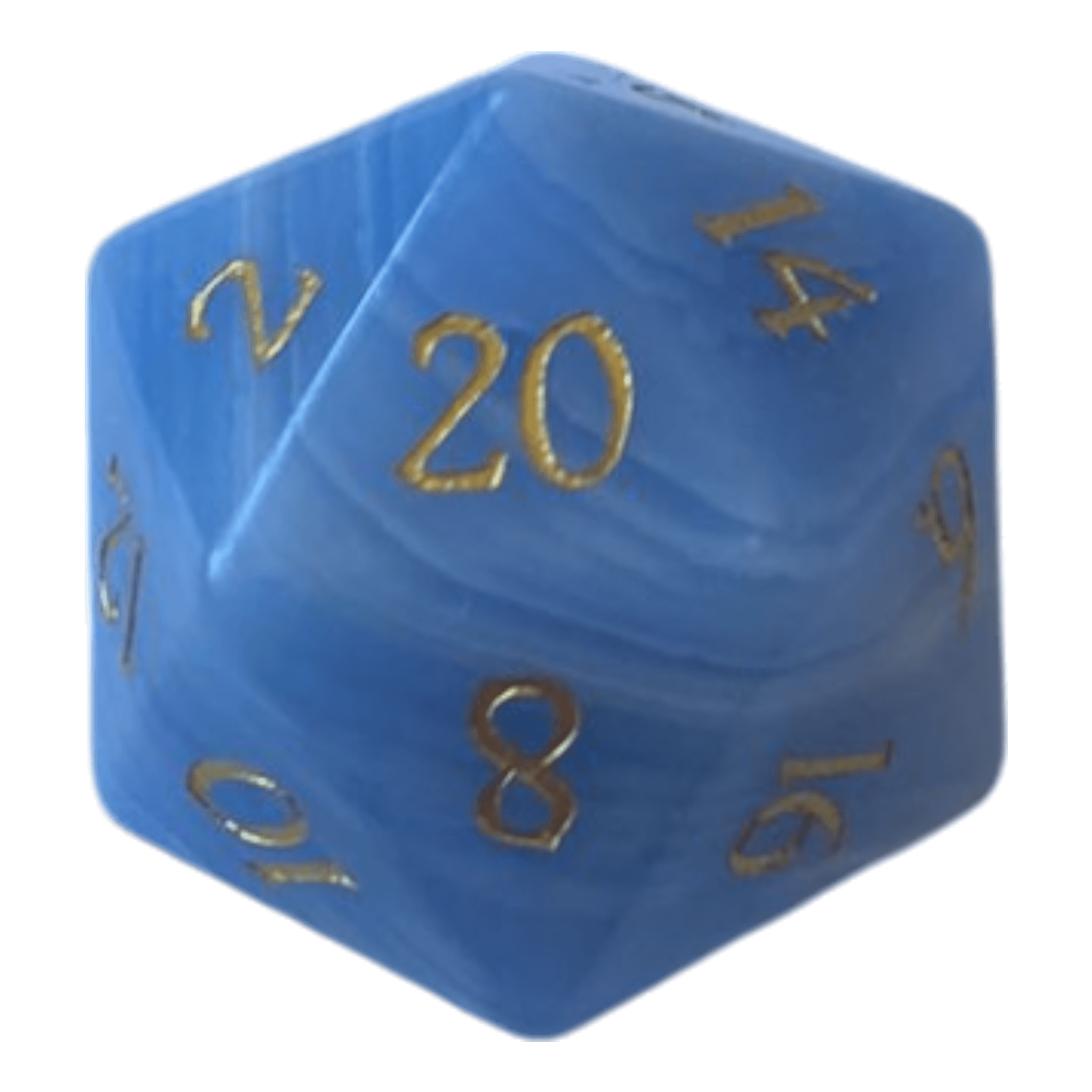 Waerfel Stube Agate Edelsteinwürfel Blau W20