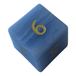 Waerfel Stube Agate Edelsteinwürfel Blau W6