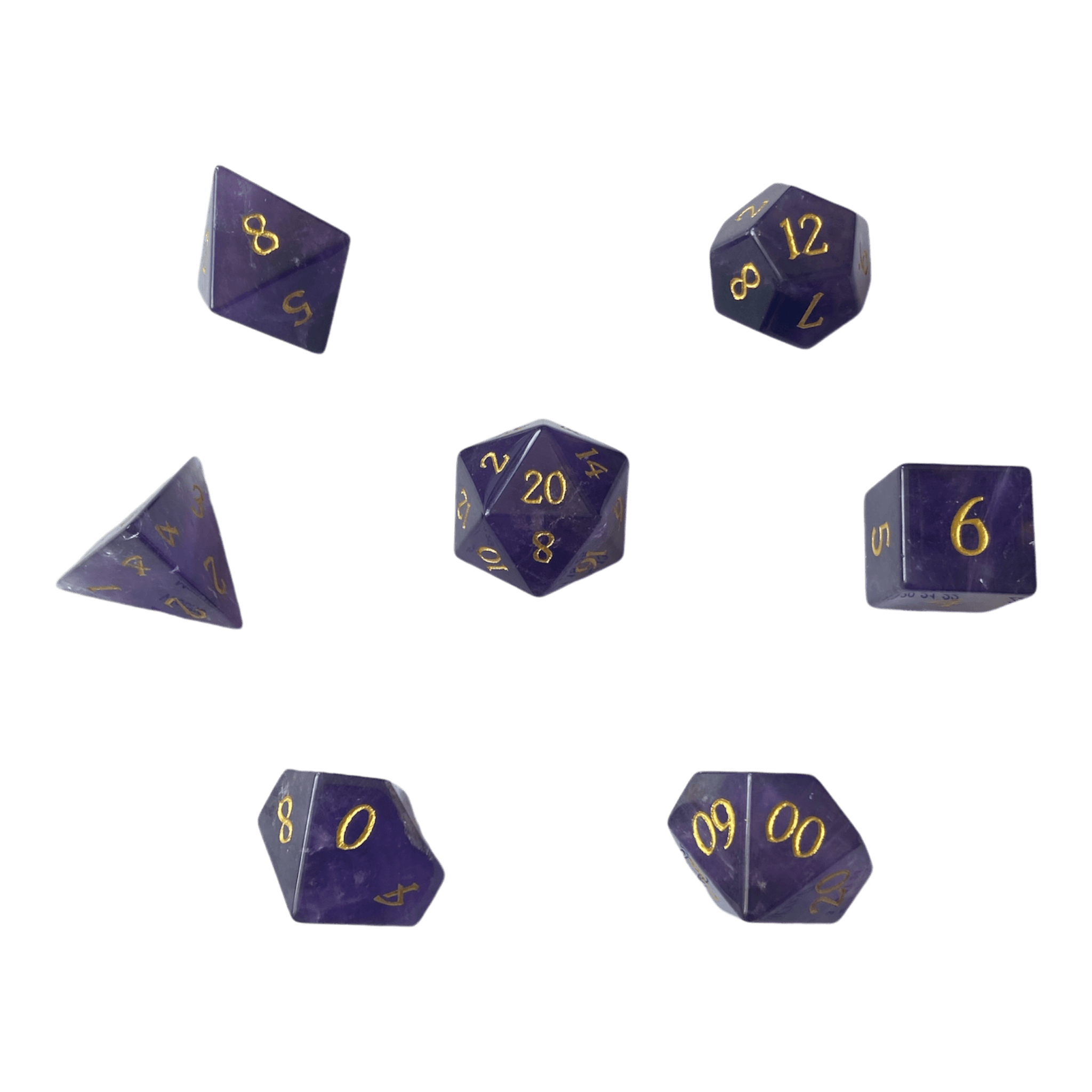 Waerfel Stube Amethyst Edelsteinwürfel Lila Set