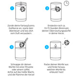 Duftkerze Wahnsinn & Wissen mit Überraschungswürfel