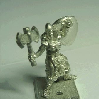 Ral Partha Barbarian Empire Tyrant Shield Maiden with Axe