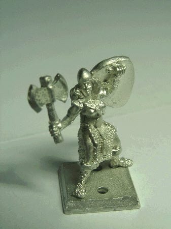 Ral Partha Barbarian Empire Tyrant Shield Maiden with Axe