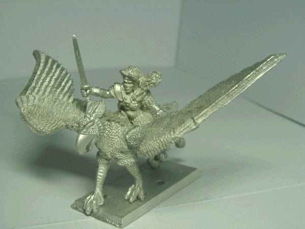 Ral Partha Barbarian Hero mounted on Griffin