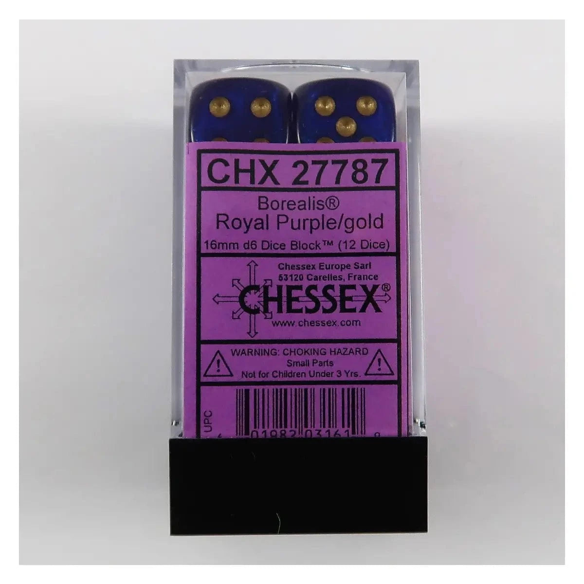 Chessex Borealis Royal Purple luminary W6 16mm Set