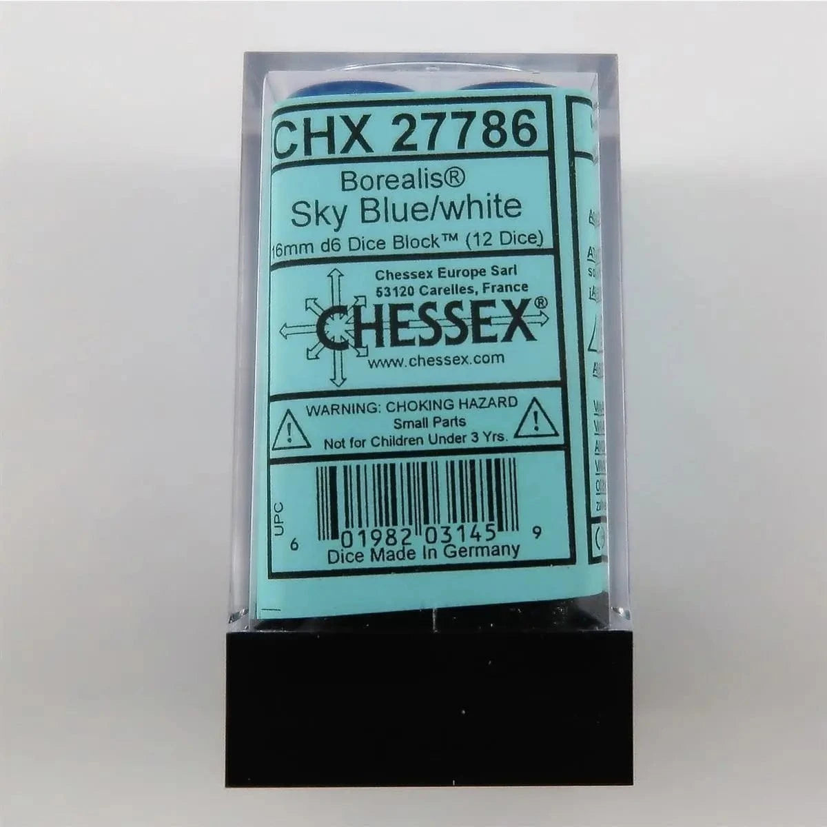 Chessex Borealis Sky Blue luminary W6 16mm Set