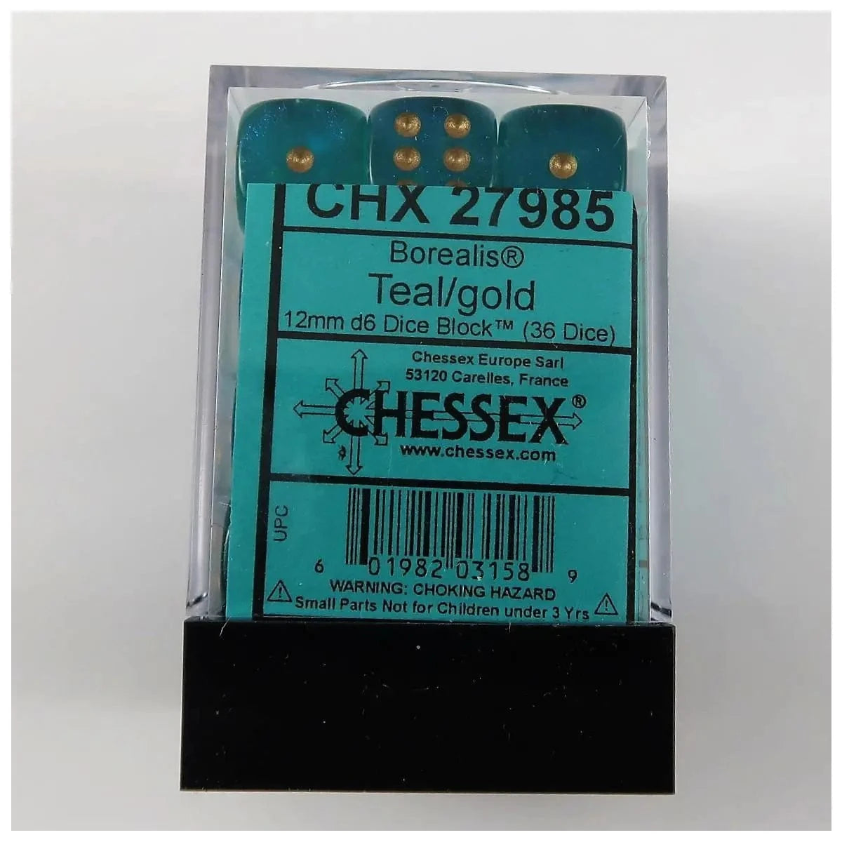 Chessex Borealis Teal luminary W6 12mm Set