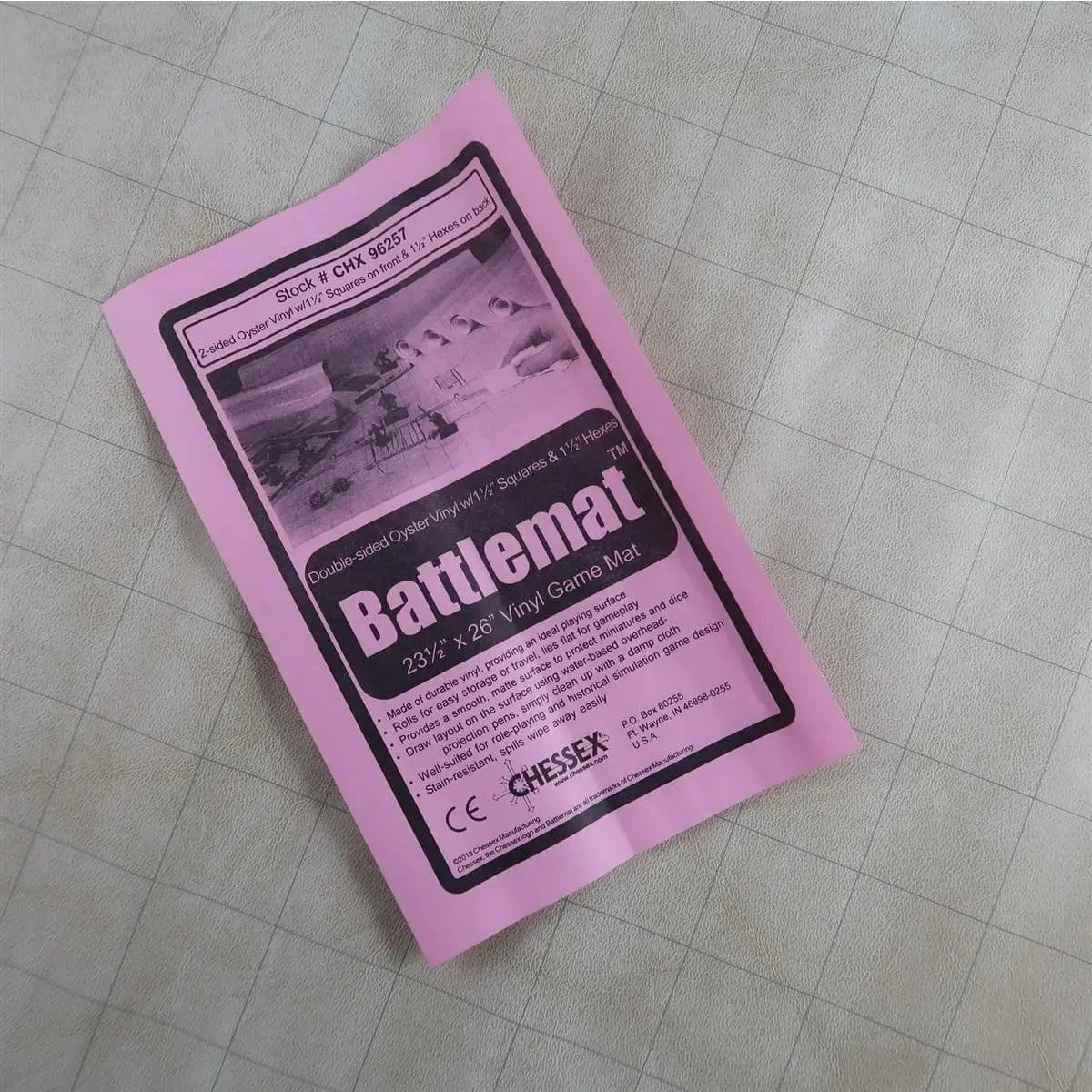 Chessex Chessex Battlemat 66cm X 60cm, 1.5“ Squares and Hexes