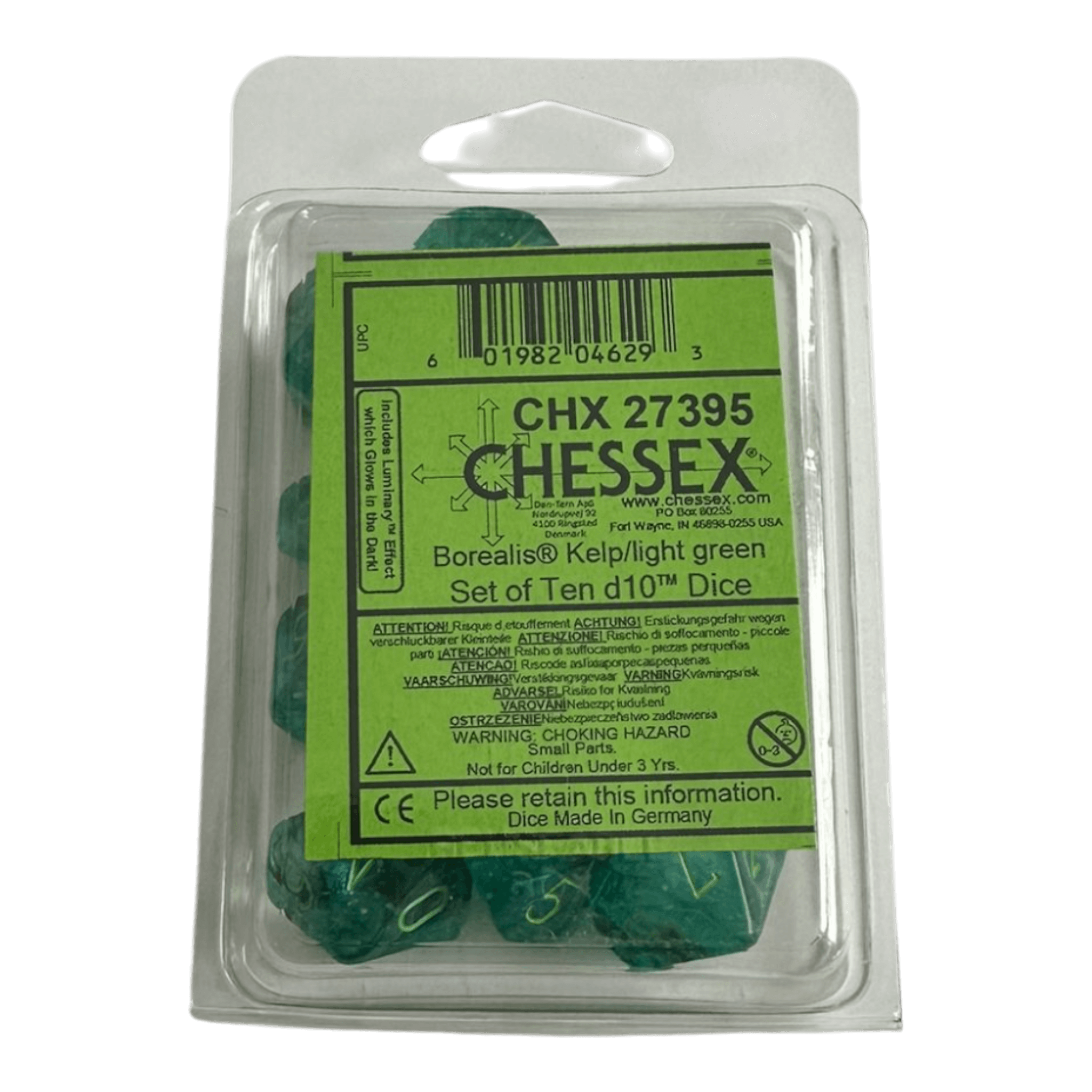 Chessex Chessex Borealis Kelp Light Green 10 x W10 Set