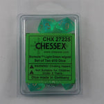 Chessex Chessex Borealis Light Green 10 x W10 Set