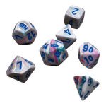 Chessex Chessex Festive Pop Art/Blue 7er MINI Set