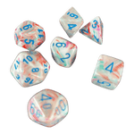 Chessex Chessex Festive Pop Art/Blue 7er Set