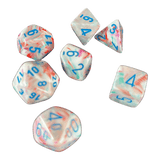 Chessex Chessex Festive Pop Art/Blue 7er Set