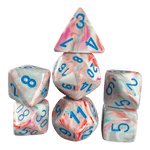 Chessex Chessex Festive Pop Art/Blue 7er Set