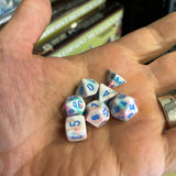 Chessex Festive Pop Art/Blue 7er MINI Set