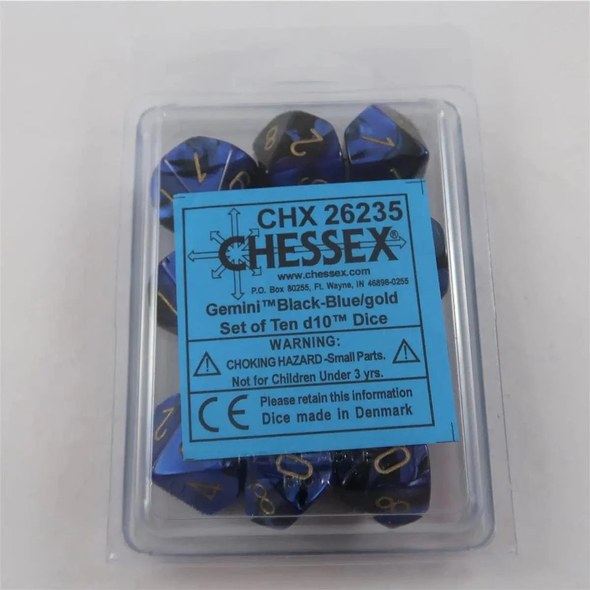 Chessex Chessex Gemini black-blue 10 x W10 Set