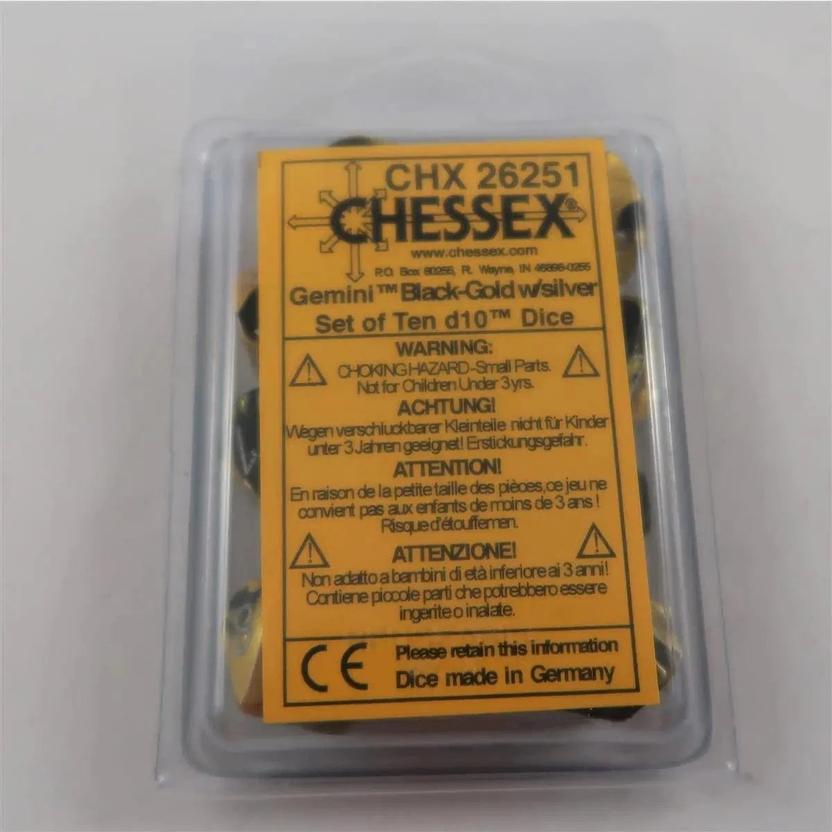 Chessex Chessex Gemini black-gold 10 x W10 Set