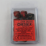 Chessex Chessex Gemini black-red 10 x W10 Set