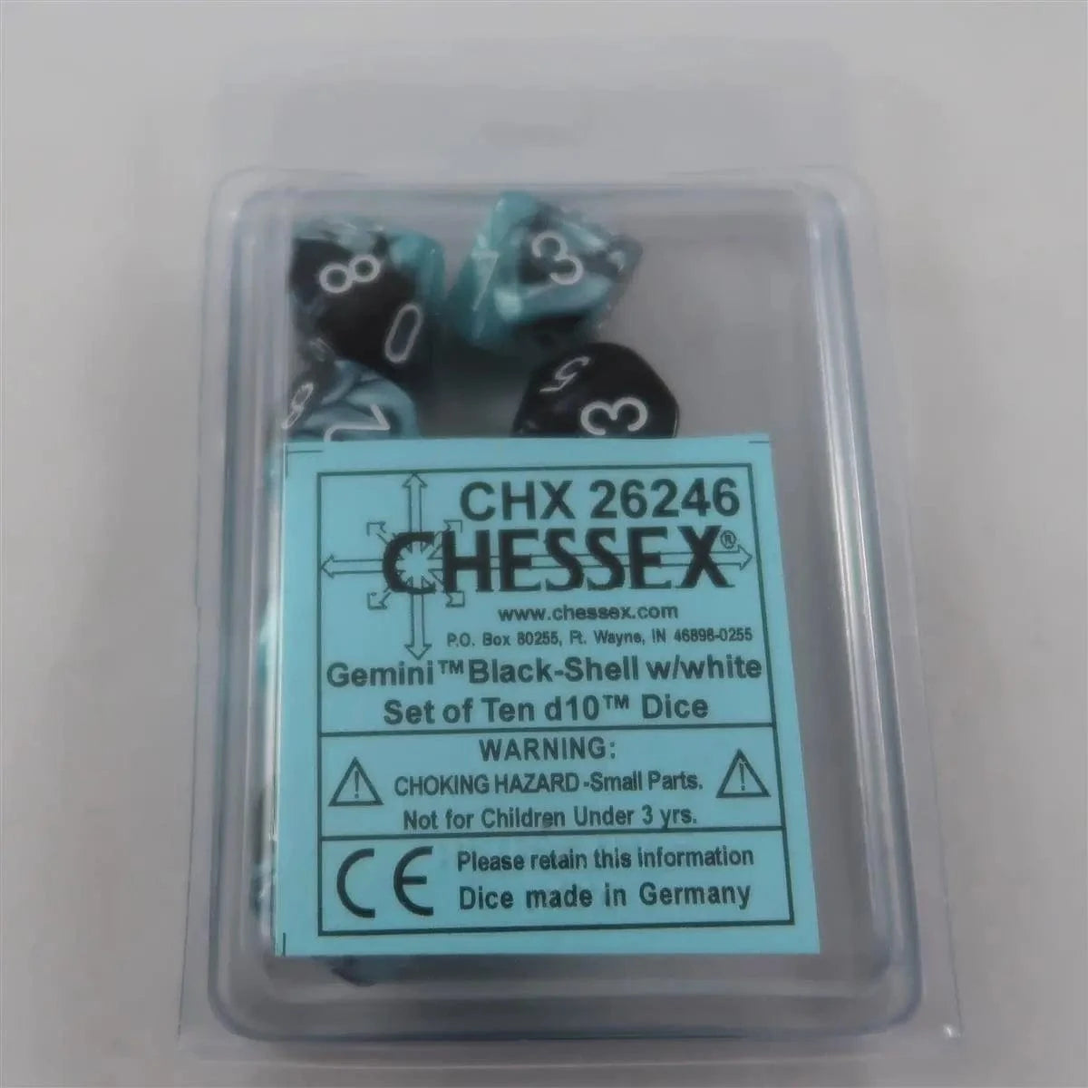 Chessex Chessex Gemini black-shell 10 x W10 Set