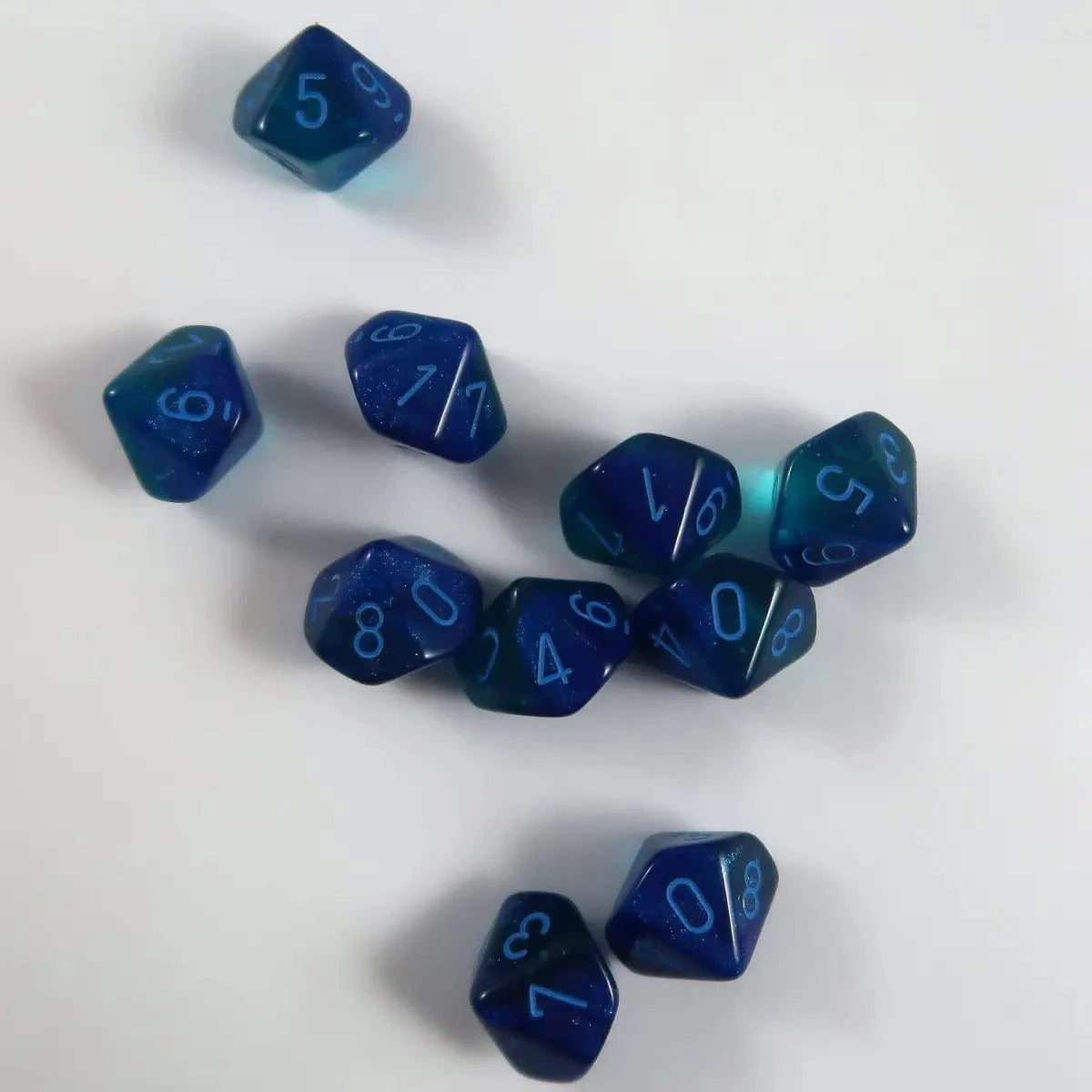 Chessex Chessex Gemini blue-blue 10 x W10 Set