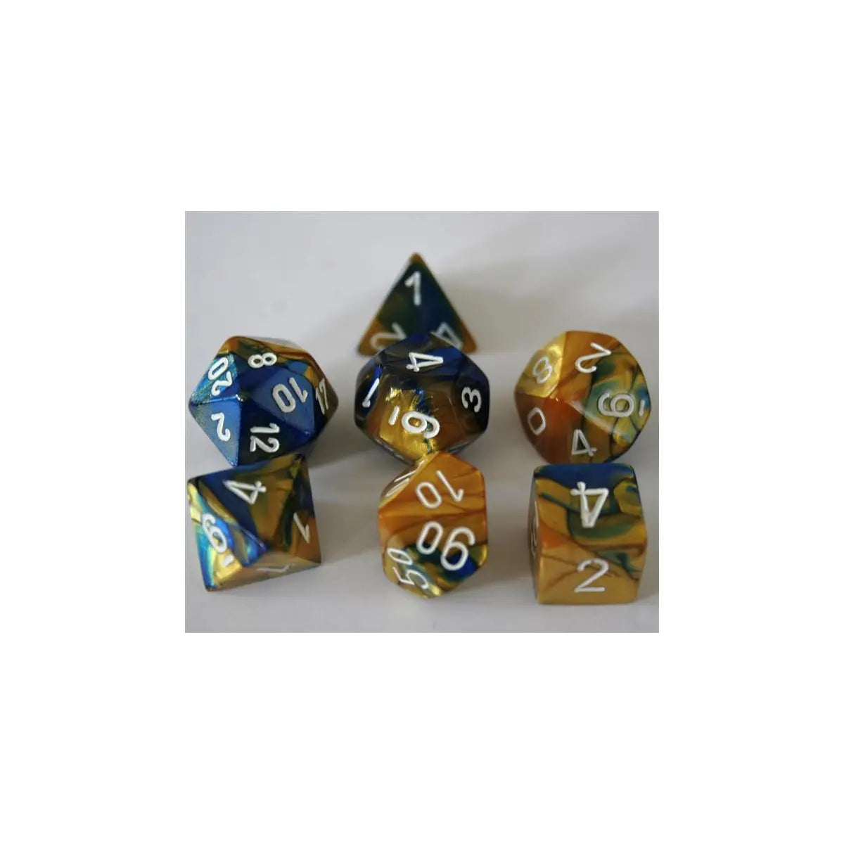 Chessex Gemini Blue-Gold Set