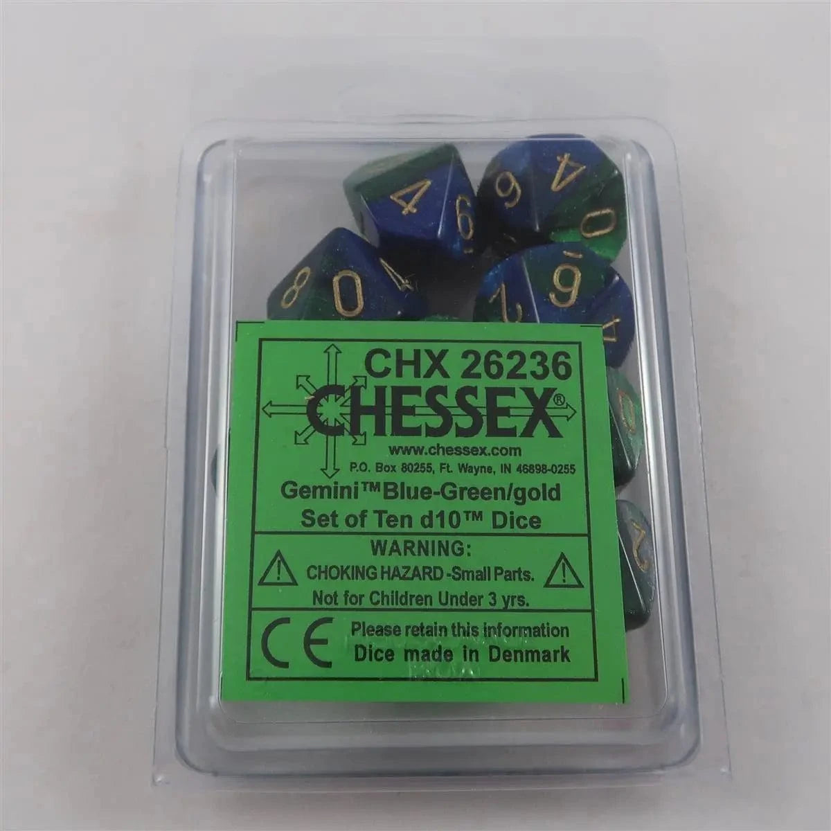 Chessex Chessex Gemini blue-green 10 x W10 Set