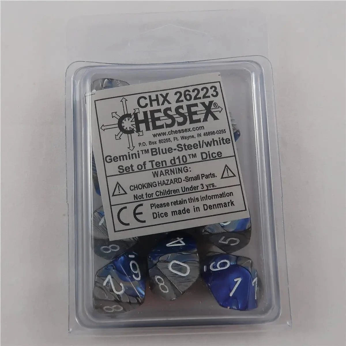 Chessex Chessex Gemini blue-steel 10 x W10 Set