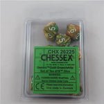 Chessex Chessex Gemini gold-green 10 x W10 Set