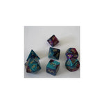 Chessex Chessex Gemini Purple-Teal 7er Set
