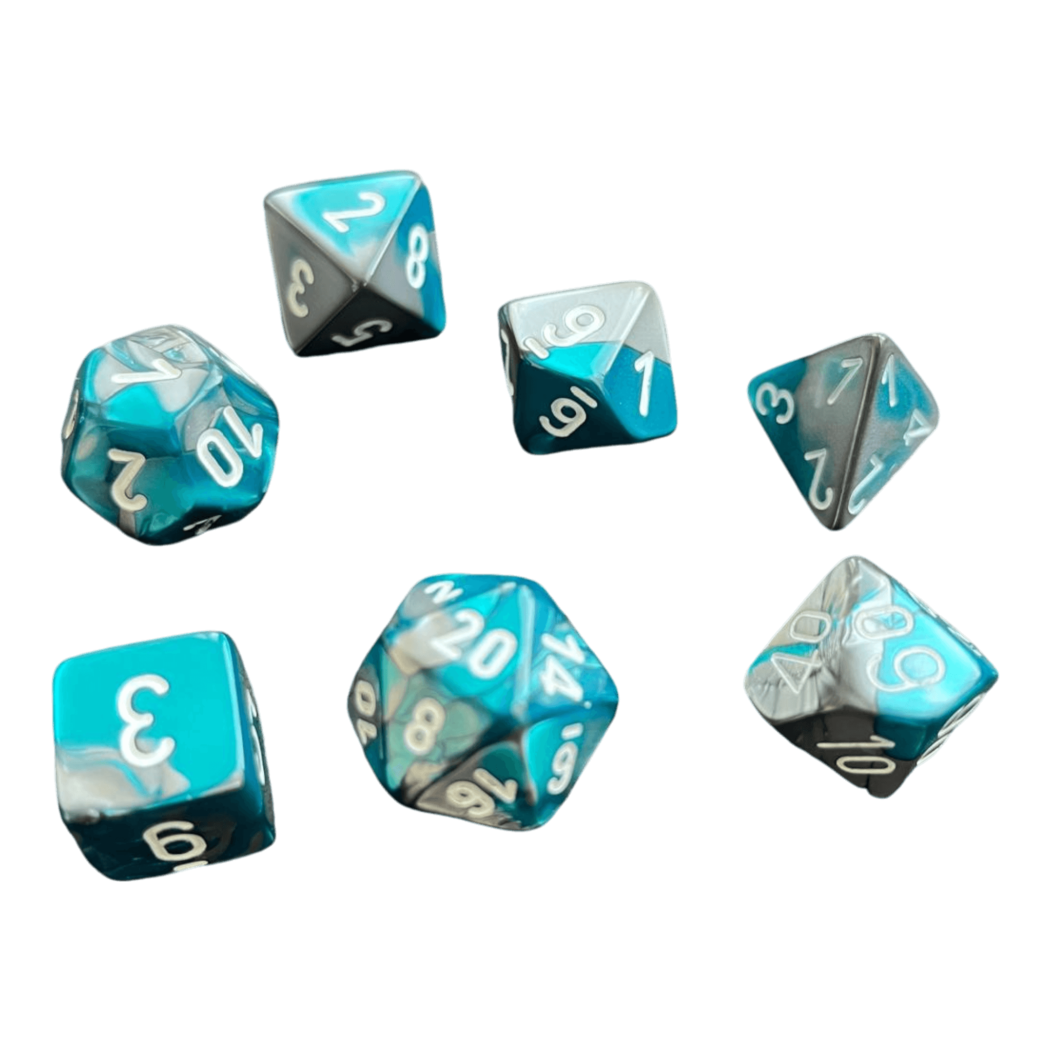 Chessex Chessex Gemini Steel-Teal Set