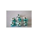 Chessex Chessex Gemini Teal-White 7er Set