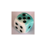 Chessex Chessex Gemini Teal-White W6 12mm