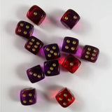 Chessex Chessex Gemini translucent red-violet/gold W6 16mm Set