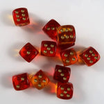 Chessex Chessex Gemini translucent red-yellow/gold W6 16mm Set
