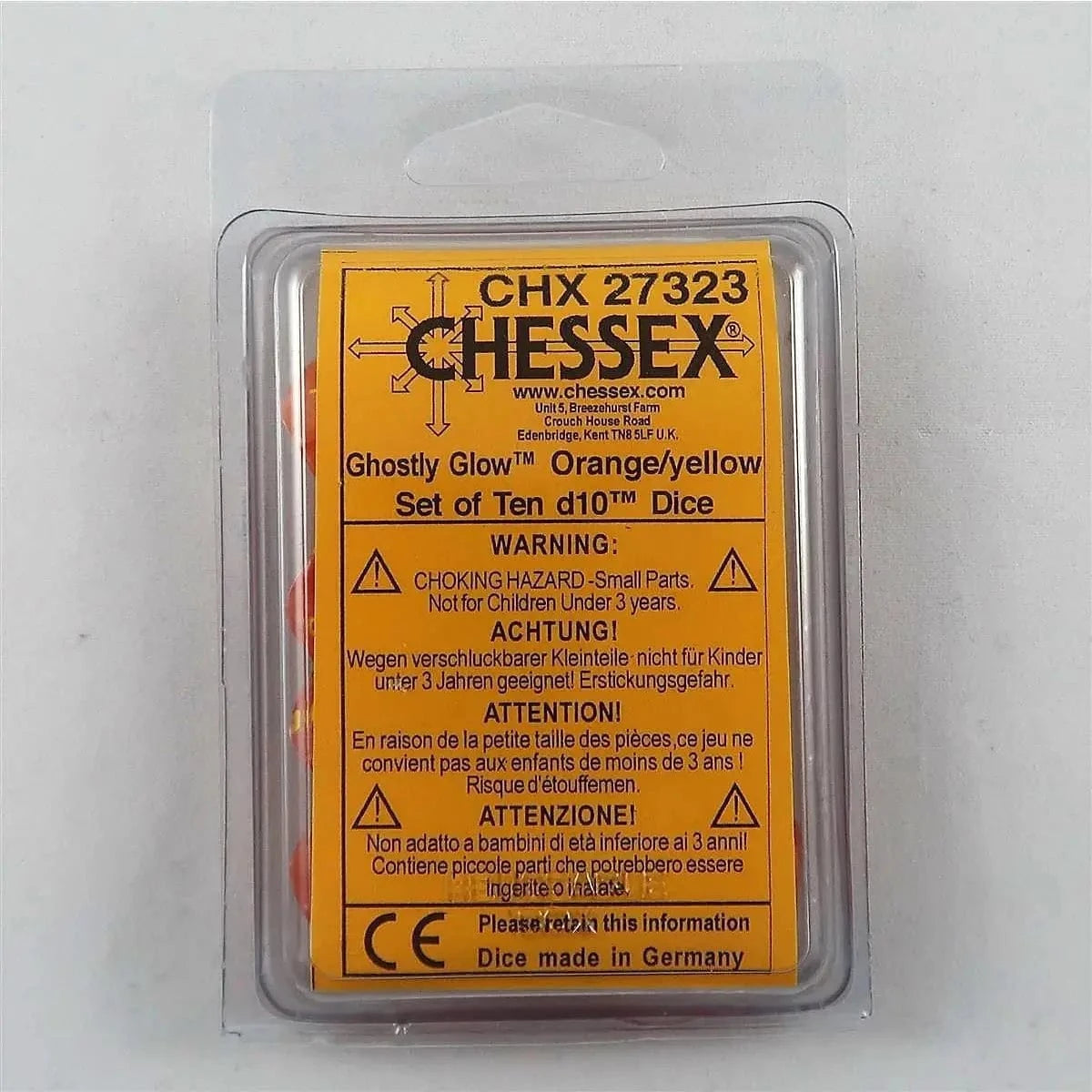 Chessex Chessex Ghostly Glow Orange 10 x W10 Set