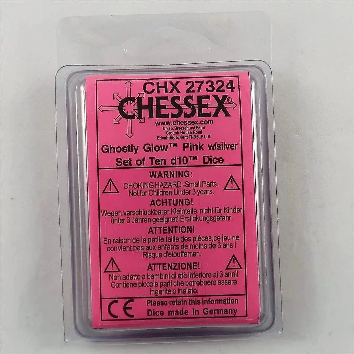 Chessex Chessex Ghostly Glow Pink 10 x W10 Set