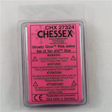 Chessex Chessex Ghostly Glow Pink 10 x W10 Set