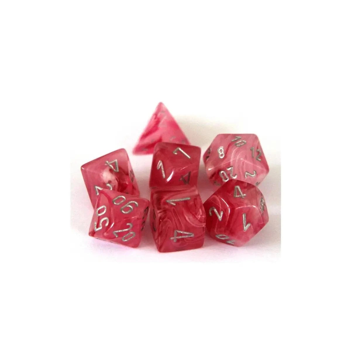 Chessex Chessex Ghostly Glow Pink/silver Set
